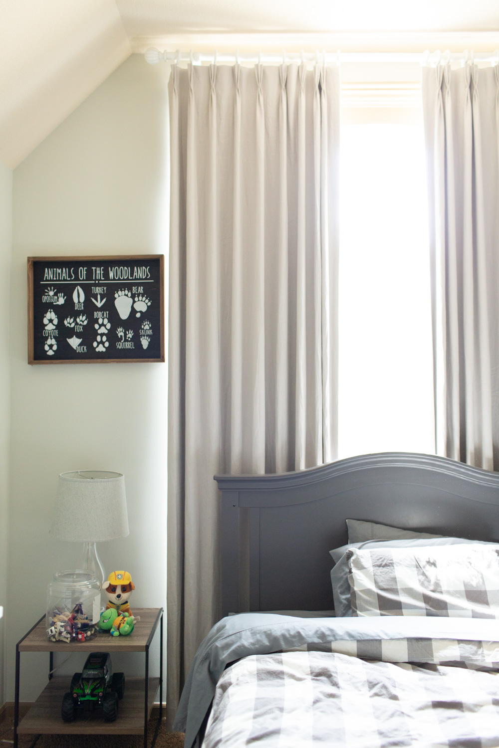 Bedroom with Gray Owl Paint