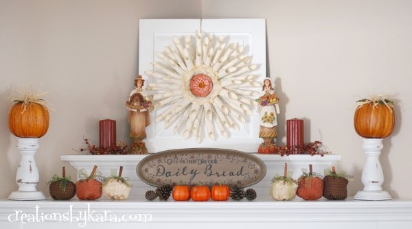 traditional fall mantel