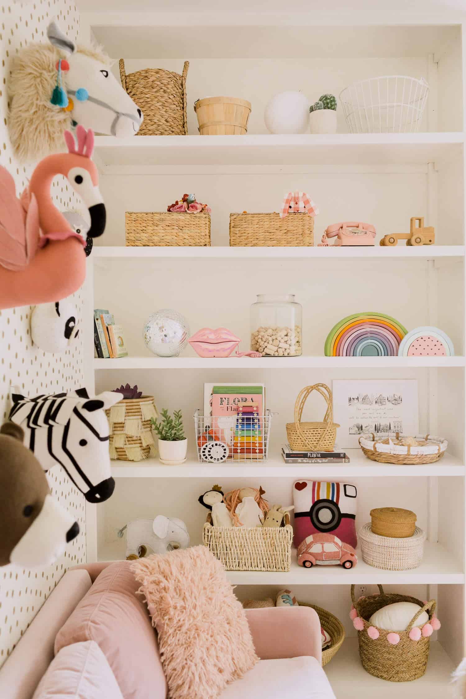 playroom shelving