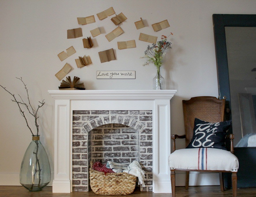 12 Gorgeous Diy Faux Fireplace Ideas, Fake Fireplace Wallpaper