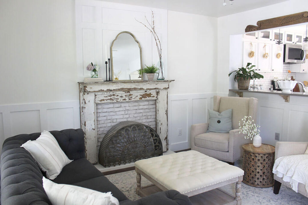 shabby chic faux fireplace